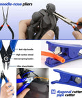 Needle-nose pliers and cutters from All In One 262 PC 3D Printer Tool Set With Tool Bag For Removal Trimming Finishing Sanding Cleaning.
