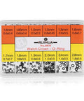 Watch Crown O Rings Seals Repair Kit With 12 Sizes For Waterproofing Your Timepiece Keeping It Splash Proof And Ready For Daily Wear Easy Fixes For Leaks And Water Resistance in plastic case with sizes labeled.