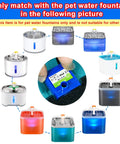 Pet Water Fountain Pump Replacement With LED Indicator And Cleaning Brush, 5V 1.5W Motor Compatible DR-DC160 fountain models