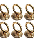 Dope Gold Cabinet Ring Pulls Set Of 6 For Dresser Drawers Wardrobes And Kitchen Cabinets Vintage European Style 29mm Round Handles