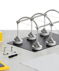 Magnetic Modular Structural Kit 4 with arches and connectors for engineering education, 145 pieces