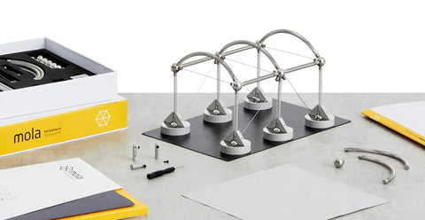 Magnetic Modular Structural Kit 4 with arches and connectors for engineering education, 145 pieces