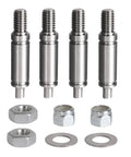 Tough As Nails Dryer Drum Support Roller Shaft Kit With Upgraded Front And Back Rollers That Eliminate Squeaky Noises And Keep Your Machine Running Butter Smooth For Whirlpool Kenmore Maytag Amana parts including four roller shafts and nuts.