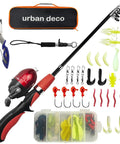 Kids Telescopic Fishing Pole And Reel Combo With Tackle Box Easy Open Starter Kit For Boys Girls Youth Beginners Portable Red