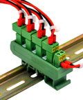 Compact 5x2 Pluggable Screw Terminal Block Distribution Module For DIN Rail Mount, 10A At 300V Per Channel, Durable 5.08mm Pitch