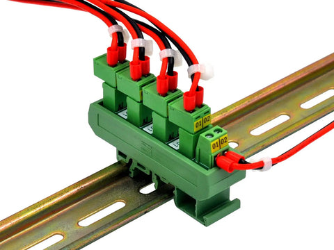 Compact 5x2 Pluggable Screw Terminal Block Distribution Module For DIN Rail Mount, 10A At 300V Per Channel, Durable 5.08mm Pitch