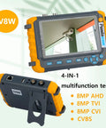 Portable 5 Inch CCTV Monitor And Camera Tester On The Go 4 In 1 8MP AHD TVI CVI CVBS 1080P Coaxial HD Video Tester with screen and ports