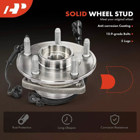 Solid wheel stud with anti-corrosion coating, 5 lugs, rust protection, and corrosion resistance features.