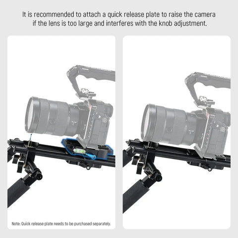 DSLR camera on On The Go Shoulder Rig Kit With 16 Inch 15mm Rod System Pro Level Camera Stabilizer For DSLR And Camcorder Filmmaking