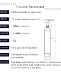 Specifications for Rearming CO2 Cylinder Kit for Auto and Manual Inflatable Life Jackets and Vests 33 Gram Cartridges.