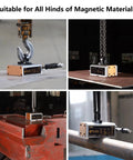Heavy Duty Permanent Magnetic Lifter With 2200 Lb Capacity Built Dang Tough for handling steel plates, shown in industrial setting.
