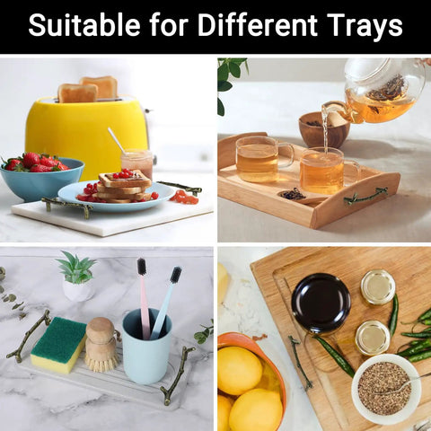 Kitchen Cabinet Pulls Resin Tray Handles Branch Shaped Bronze Finish With Hardware Kit Perfect For Epoxy Molds Faux Geode Agate Boards And Furniture Upgrades That Bring Fresh Vibes To Your Space