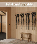 Six Pack Metal Horse Bridle Rack With Tubes And Screws Heavy Duty Bridle Holder Wall Mount For Tack Room Or Stable Black Durable