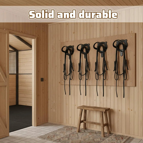 Six Pack Metal Horse Bridle Rack With Tubes And Screws Heavy Duty Bridle Holder Wall Mount For Tack Room Or Stable Black Durable