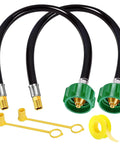 Discover the Ultimate 15-Inch RV Propane Hose in a Solid 2-Pack Setup with 1/4-Inch Male NPT and QCC1 Type1 Fittings