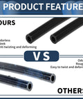 Comparison of Beefed Up Silicone Vacuum Hose For Ford Vehicles 5 Feet Long 0.5 Inch ID 2.5mm Thick and standard hose