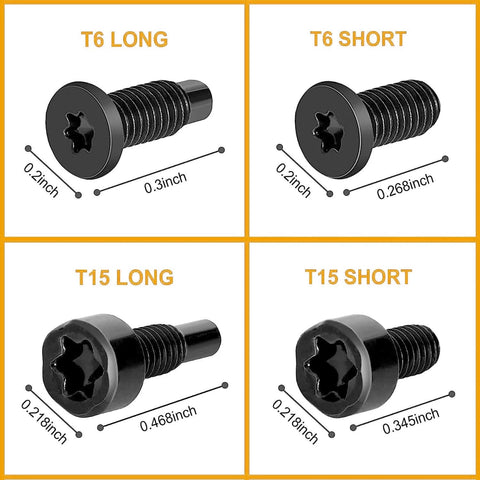Replacement Screws Kit For Video Doorbells, Fits All Video Doorbell Models, 20 Pieces In 4 Sets, Black Finish, T6 and T15 sizes shown
