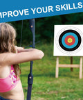Archery Target Paper Set 20 Pack 24 Inch 60 Cm Ten Ring Targets With Four Target Face Pins for practice shooting outdoors