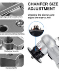 Chamfer size adjustment details of Lightweight 2 In 1 Air Chamfering Machine For Metal And Wood deburring tool.