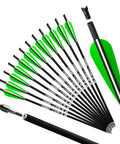20 Inch Carbon Crossbow Bolts With 4 Inch Vanes Pack Of 12 Pro Grade Precision For Hunting And Target Practice Enhanced Shooting Consistency