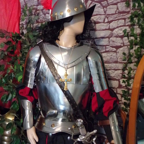 Medieval Iron Gorget And Spaulders Armor Dope Viking And Crusader Inspired Set For Historical Reenactment Larp Or Display Neck Guard