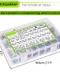 All In One 1160Pcs M3 M4 M5 M6 Nuts And Bolts Kit With Lock Washers Zinc Plated Hex Button Head Screws 12.9 Alloy Steel Fasteners Set
