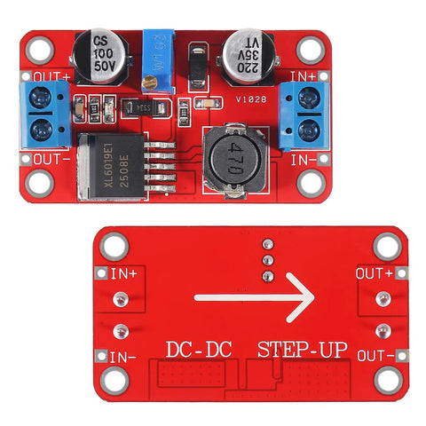 4 Pack XL6019 Boost Converter Module 5A DC To DC Step Up Power Supply From 3 To 35V In To 5 To 40V Out Adjustable Regulator