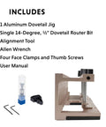 Adjustable Dovetail Jig Kit DIY Friendly 12 Inch Template For Furniture And Cabinet Making Aluminum Layout Gold Finish