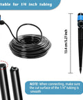 Push To Fit One Quarter Inch Drip Irrigation Emitters Kit With 360 Degree Adjustable Vortex Emitters And Stakes 30 Pack