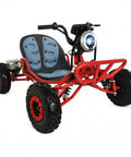 Electric Go Kart For Teens And Adults With 48V 2000W Motor, red off-road kart with padded seat and all-terrain tires
