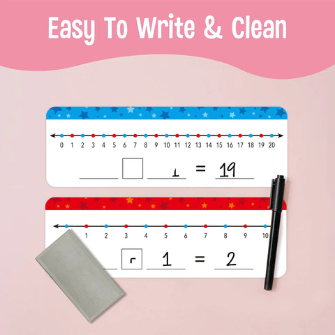 26 Pack Number Line Dry Erase Boards Cards Double Sided Writable And Erasable Whiteboards 0 To 10 On One Side 0 To 20 On The Other Side