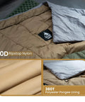 Ultralight Sleeping Quilt For Backpacking And Hammock Camping, 40 Degree Warmth With Footbox, 20D Ripstop Nylon Shell