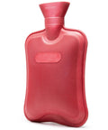 Alt Tag: Premium Classic Rubber Hot Water Bottle Red with Ribbed Exterior for Extra Heat Retention