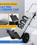 Sturdy Electric Stair Climbing Cart With Heavy Duty Handle For Moving Furniture And Appliances Fast Folding Design showing 800 lbs load capacity.