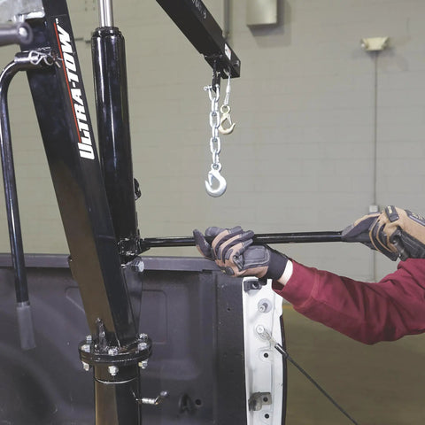 Beast Mode Hydraulic Pickup Truck Crane With 360 Degree Pivot And Integrated Hand Winch Built Legit For Up To Two Thousand Pound Vehicle Load Towing