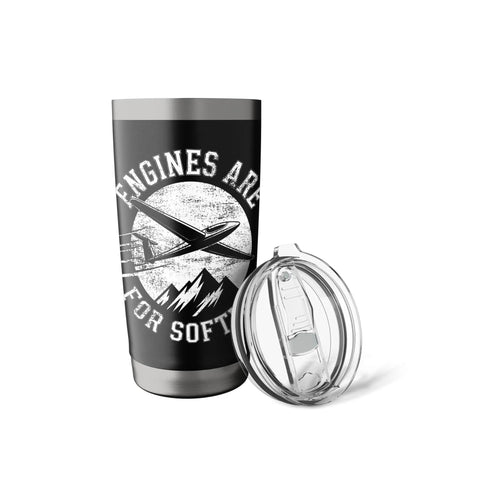 Stainless Steel Insulated Tumbler For Glider Pilots And Sailplane Fans Keeps Coffee Hot Through Tow Launches Thermals And Final Glide Perfect For Club Members Flight Training And Aero Tow Crews