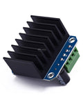 Dual BTS7960 43A High Power Beefed Up H Bridge Motor Driver Module with heatsink and connections visible