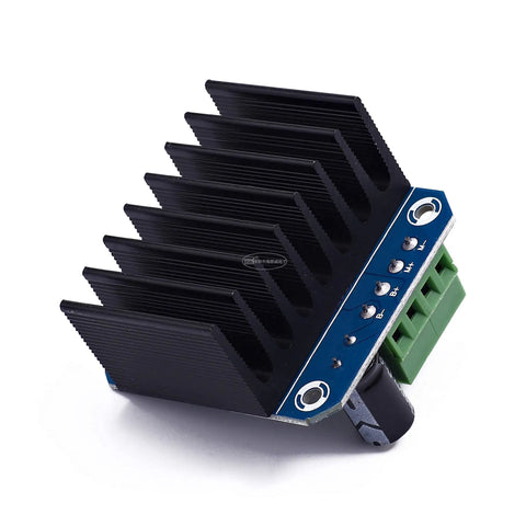 Dual BTS7960 43A High Power Beefed Up H Bridge Motor Driver Module with heatsink and connections visible