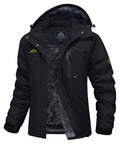 Waterproof Insulated Ladies Ski Jacket With Hood For Cold Weather Snowboarding Snow Coat Winter Jacket Black Warm Breathable