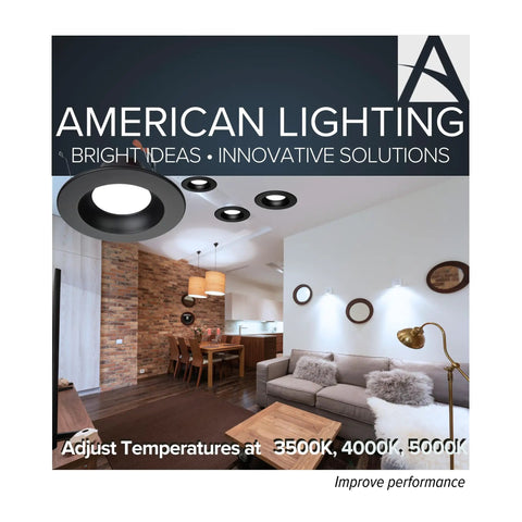 Interior with Advantage Select 5 To 6 Inch LED Recessed Downlights Kit 120V Dimmable 2700K To 5000K CCT 900 Lumens Bronze Finish