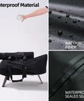 Waterproof Carry Cover For Ooni Karu 12 And Karu 2 Pizza Ovens With Separate Chimney Bag And Bottom Straps showing waterproof material.