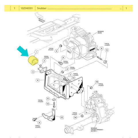 Two Pack Heavy Duty Motor Mount Vibration Dampener Engine Snubber For Club Car Ds Gas Precedent And Tempo Golf Carts, detailed diagram showing installation.