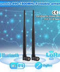Wideband TNC Male SDR Antenna 890 To 1800MHz Omnidirectional Foldable 3dBi for RTL SDR ADS B Receiver, Pair of Antennas