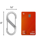Stainless Steel Dual SBiner Clip Size 4 Tough As Nails Key Holder And Camping Gear Organizer For Hiking Bags And Gear 3 Pack
