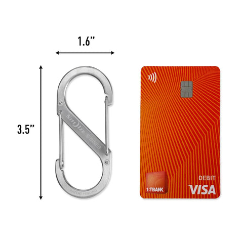 Stainless Steel Dual SBiner Clip Size 4 Tough As Nails Key Holder And Camping Gear Organizer For Hiking Bags And Gear 3 Pack