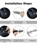 Installation steps for Two Pack Lock Cores With Keys For One Key System Compatible With Bike Racks Roof Cargo Ski Racks And Towers