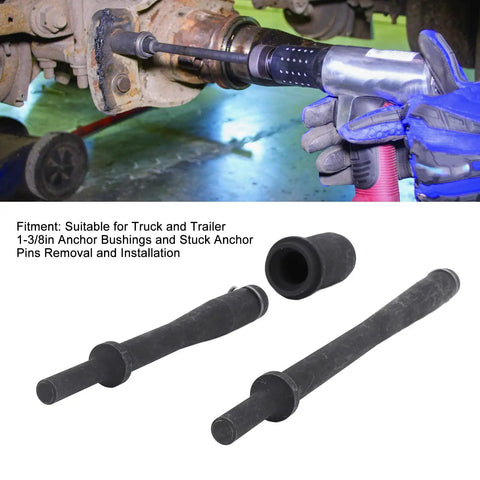 Heavy Duty Bushing Driver Kit with Double Sided Cone Installers and Removers for Truck and Trailer Bushings and Pins in use