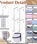 Over The Door Pocket Organizer With 12 Roomy Mesh Pockets And Heavy Duty Hooks Stores Hoodies Shoes, featuring large mesh pockets and strong hooks.