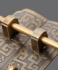 Antique Brass Cabinet Drawer Knob Handle For Furniture Decorative Door Hardware Easy Install Smooth Finish With A Retro Vibe Durable Solid Brass Drawer Pull For Cabinets And Wardrobes featuring ornate geometric design and solid bar