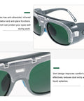 Top Shelf Two Pack Safety Welding Goggles With Side Shields Tough As Nails Abs Frame No Fuss Uv Defense And Anti Glare Shield showing vent design for comfort.